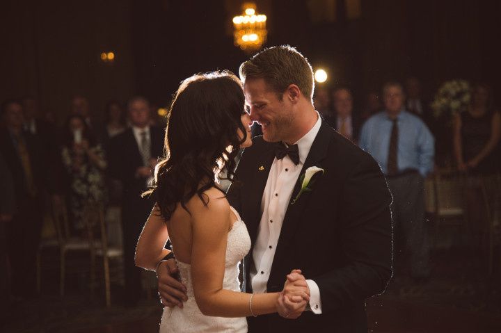 bride and groom first dance wedding reception