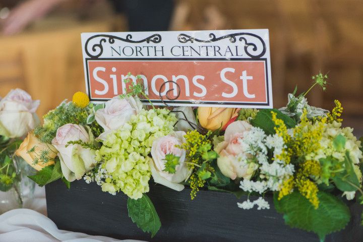 Non traditional wedding outlet top table