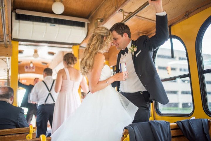 couple on trolley