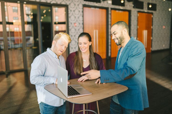 couple meeting with wedding vendor