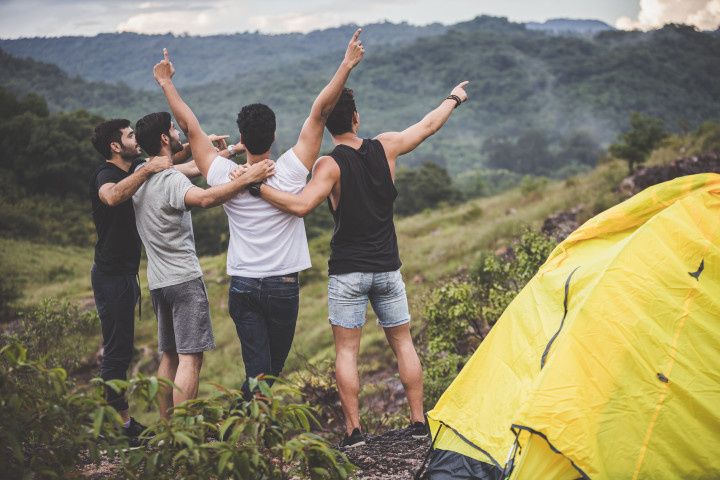 camping bachelor party