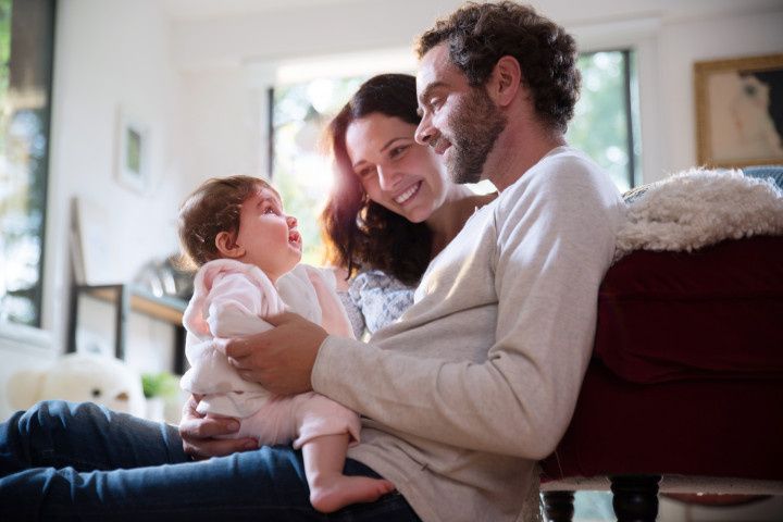 couple with baby