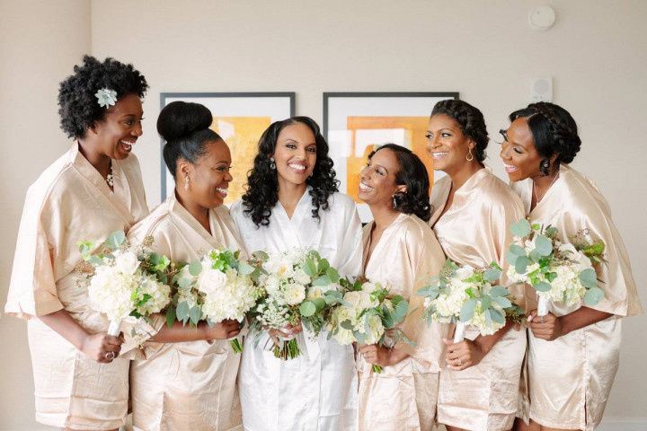 bride and bridesmaids