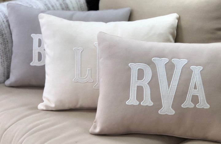 Custom Monogram Pillow Wedding Gift Monogrammed Pillow 