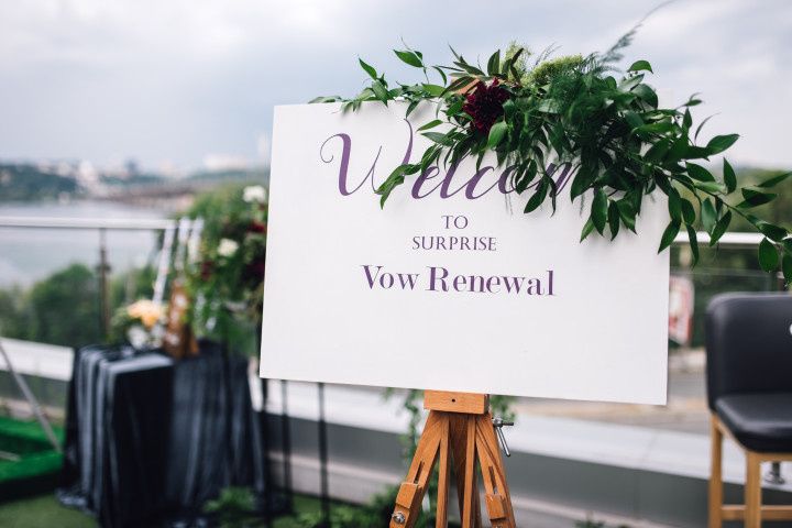 vow renewal sign