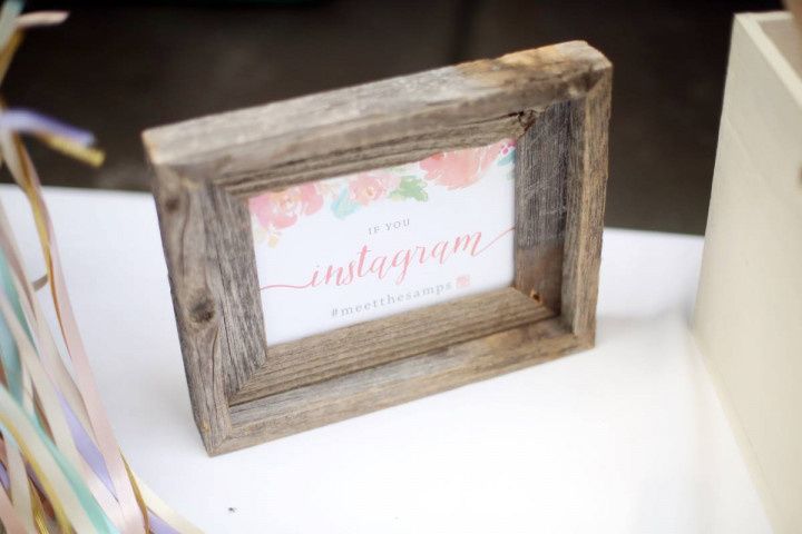 25 Chalkboard Wedding Instagram Hashtag Signs Vintage Chalk Table Top Place... 