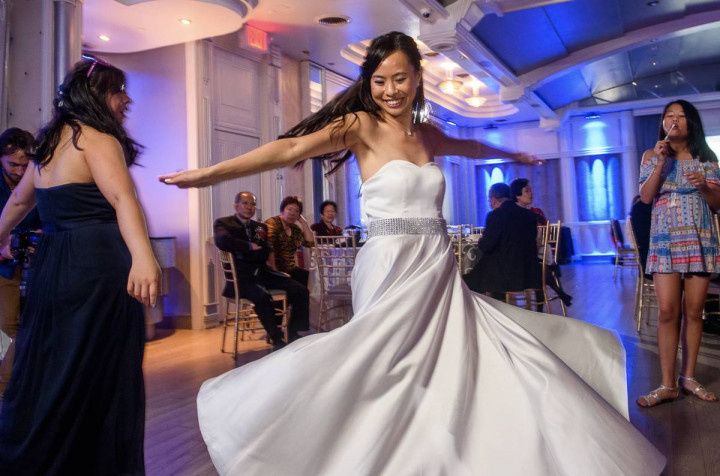 Here's How Your Wedding Dress Style Affects Your First Dance