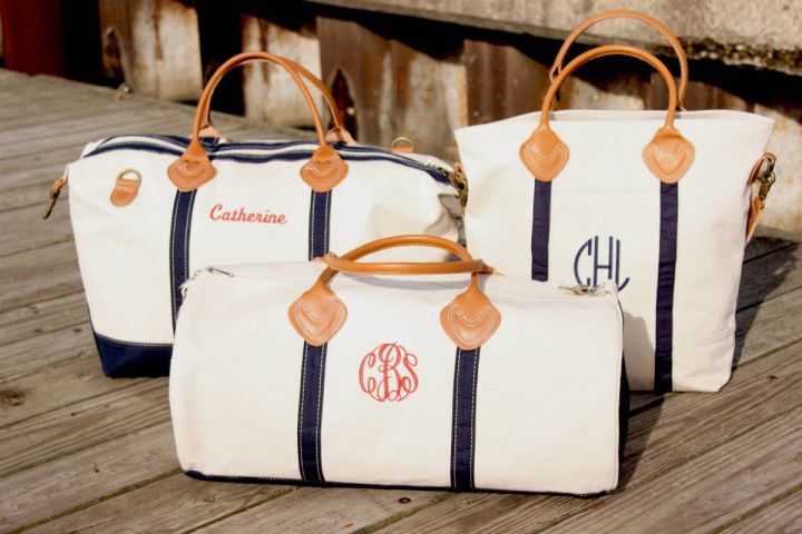 Modern Monogram Personalized Boho Initial Tote Bags