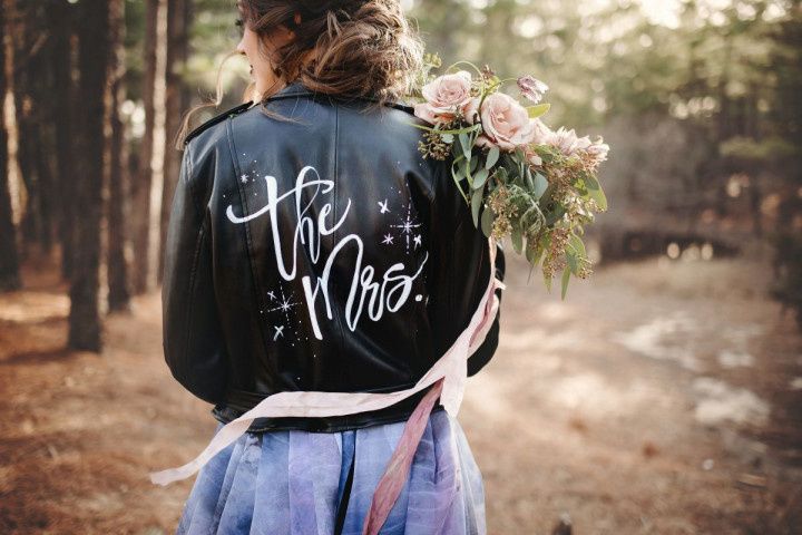 Flower Hand Painted Jacket Custom Denim Women's Clothes 