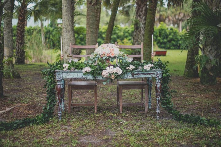 shabby chic wedding tablescape
