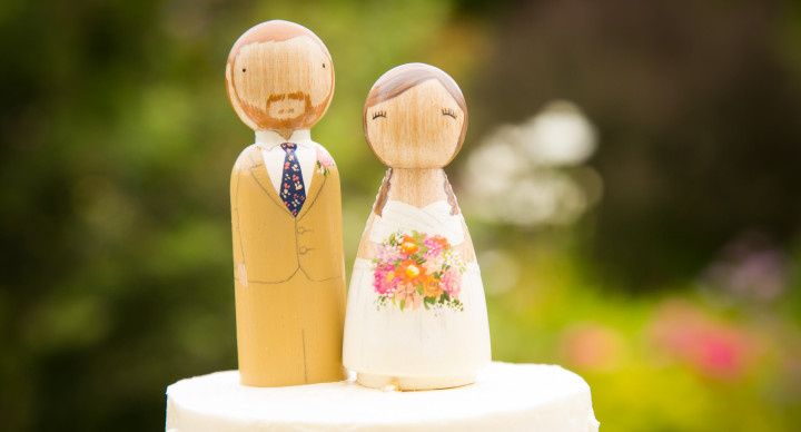 rustic vintage wedding cake toppers