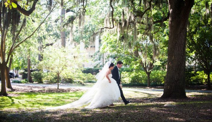 Wedding in Forsyth Park Savannah