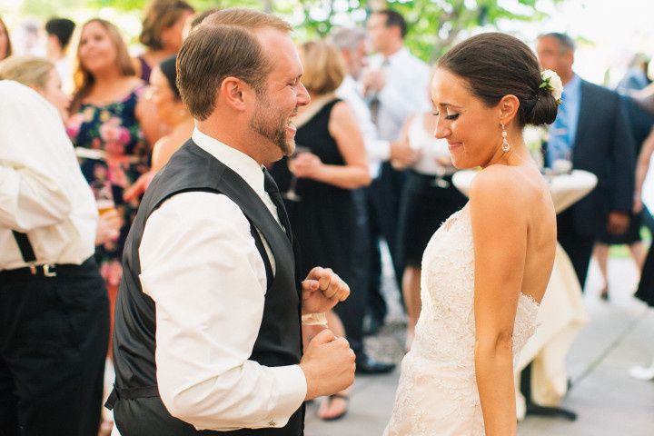 bride and groom on the dance floor