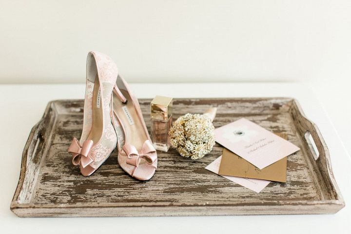 blush wedding shoes