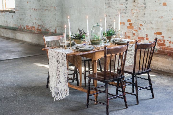 boho chic wedding tablescape