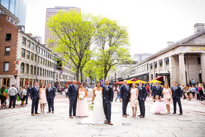 wedding party in boston