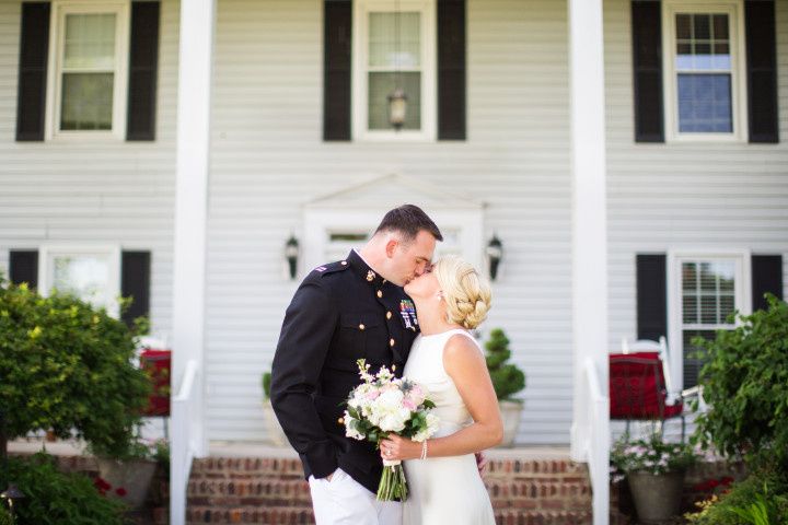 bride and military army uniform groom 