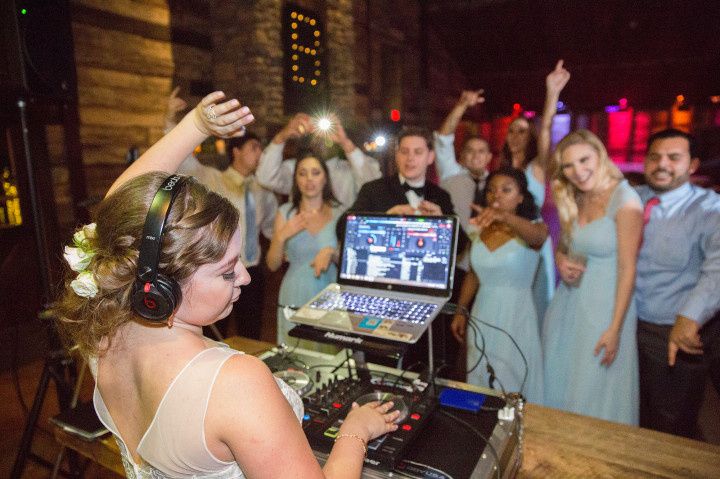 bride as wedding dj mycelle levan photography