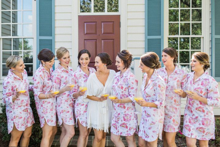 bridesmaids floral robes 