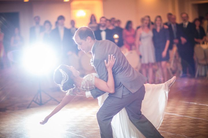 bride dancing at wedding 