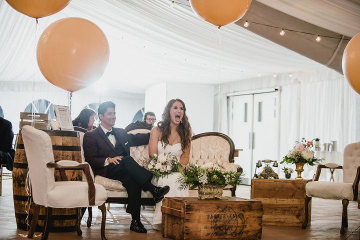 couple at reception 