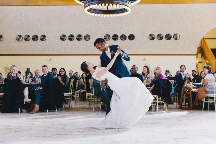 couple performing first dance 