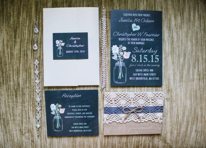 shabby chic wedding invitation suite