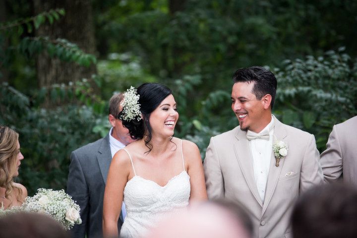 smiling couple recessional 