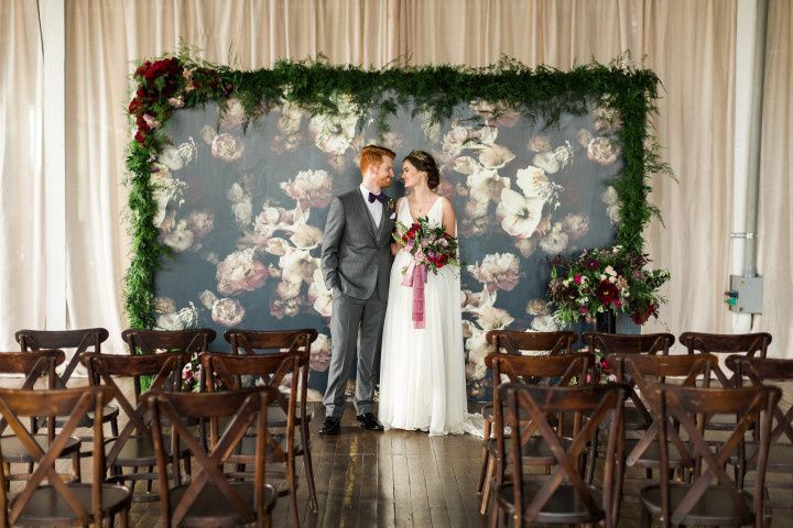 indoor ceremony backdrop