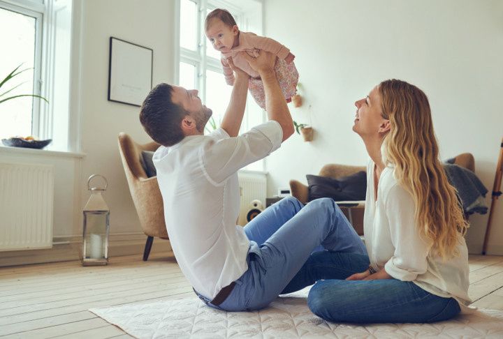 couple with baby