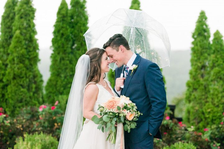 couple with umbrella 