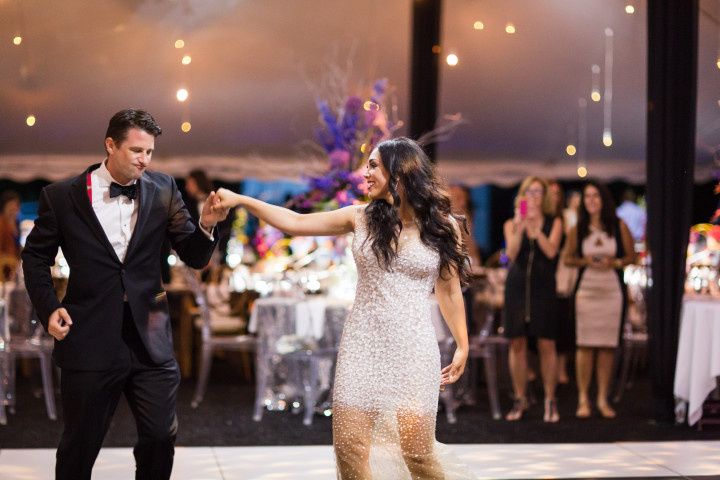 couple performing first dance at wedding