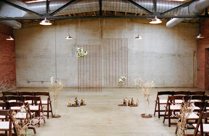 warehouse wedding ceremony space 