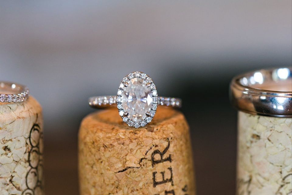 ring sitting on cork 