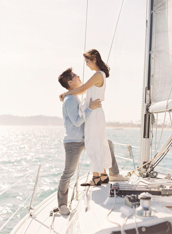 Bride and groom in Santa Barbara