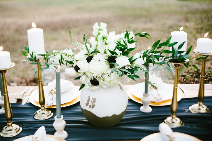 Gold Taper Candle Holders — Wedding & Event Decor Rentals