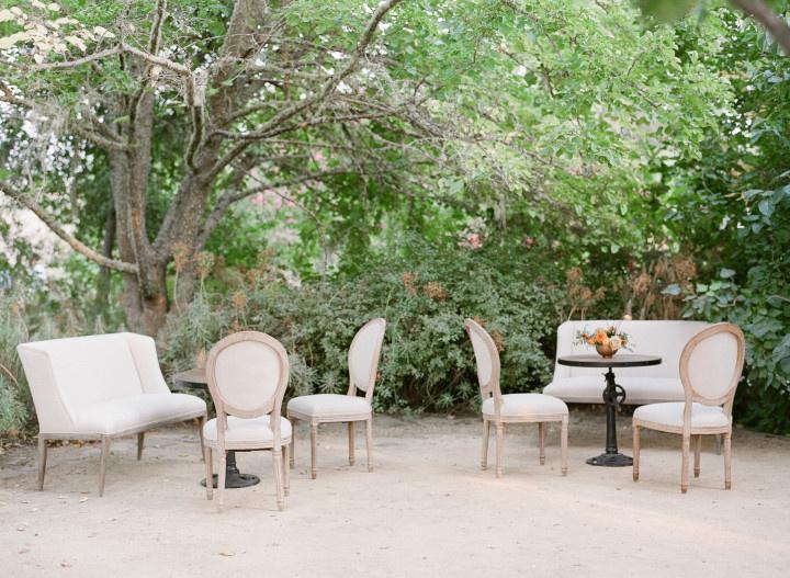 Garden patio with romantic gallery