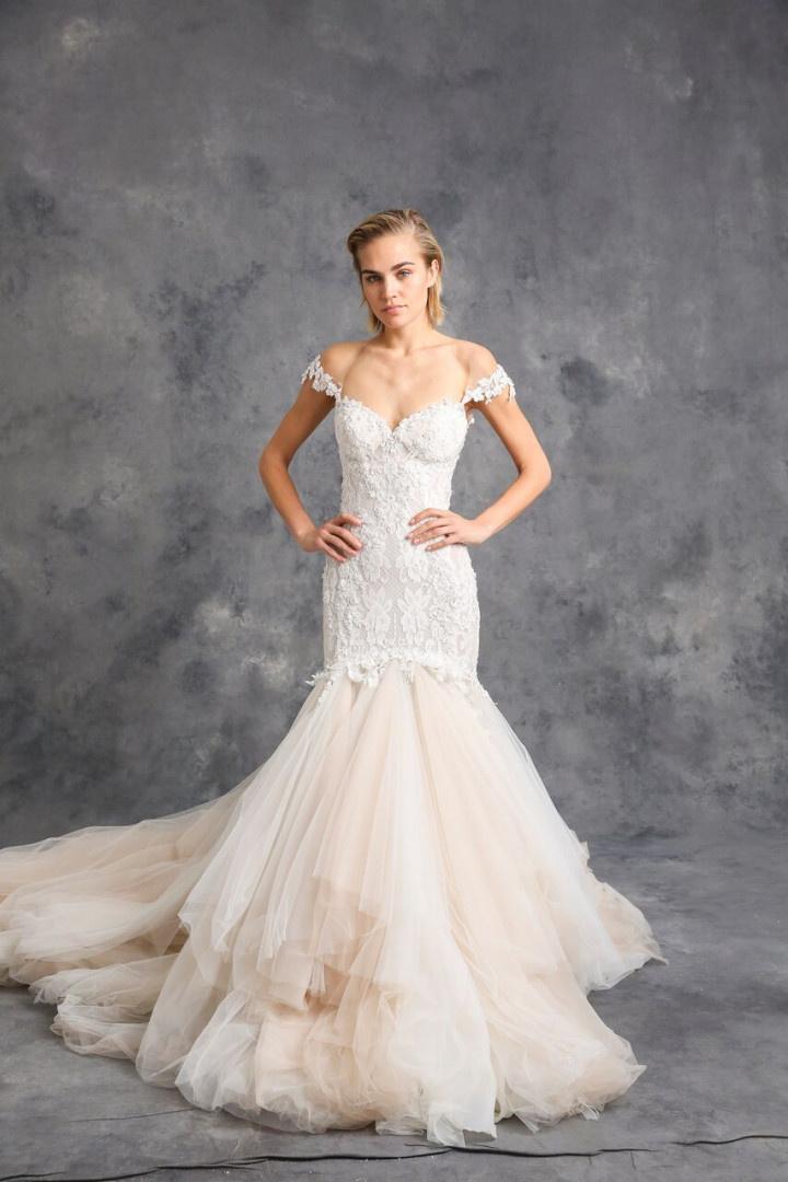 Short Cap Sleeve Wedding Gown - Darius Cordell Fashion Ltd