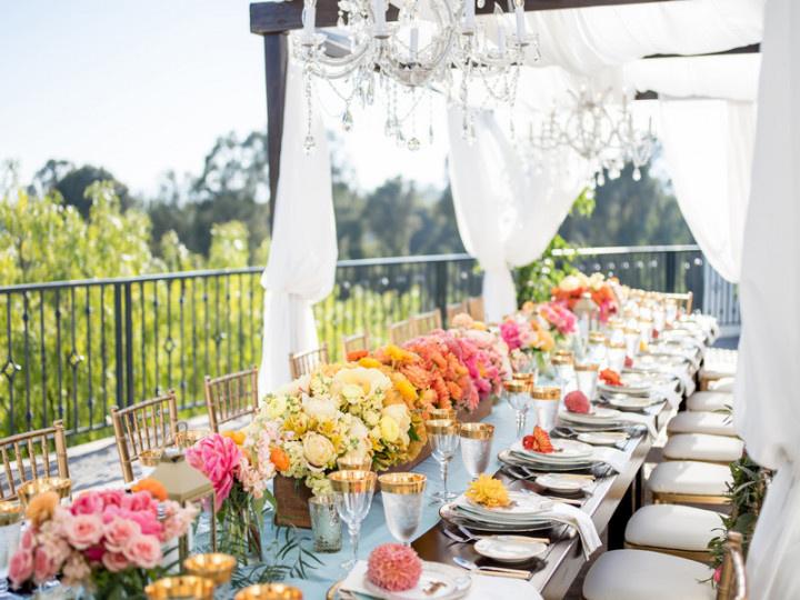 colorful wedding table