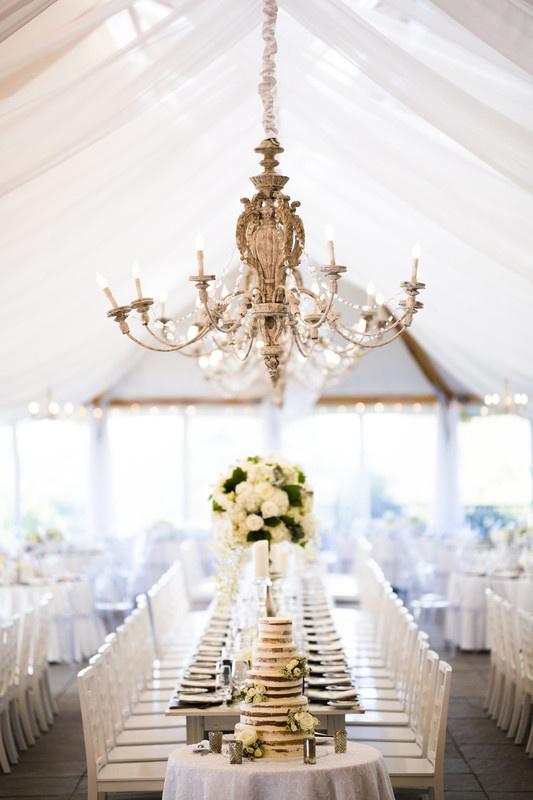 shabby chic chandelier for elegant wedding