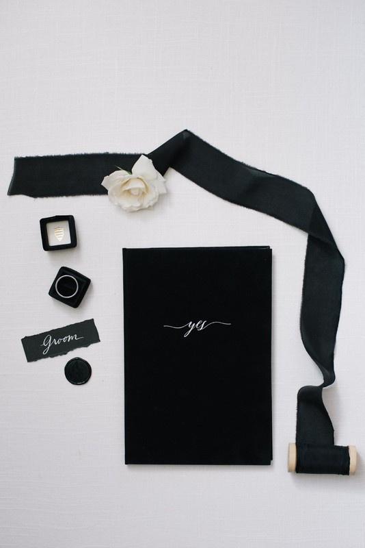 black velvet wedding vow book