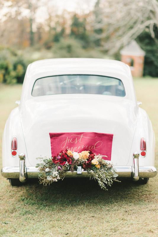 Luxury Wedding Car Tin Cans gold and white Wedding supplies Car Decoration