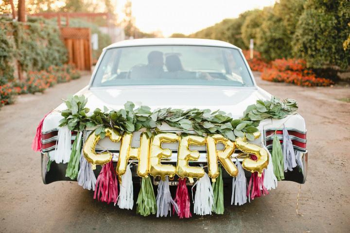 Beautiful Decorations For A Wedding Car. Wedding Organization