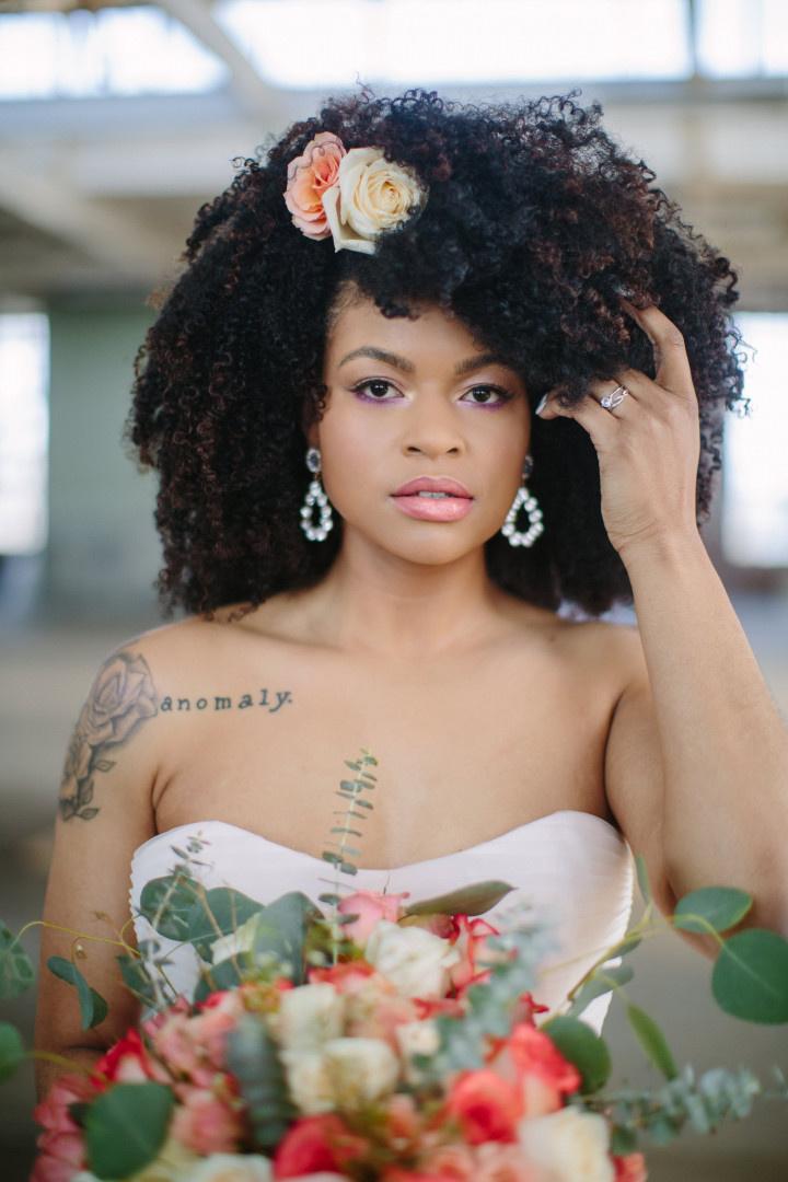 Afro hair hotsell wedding styles