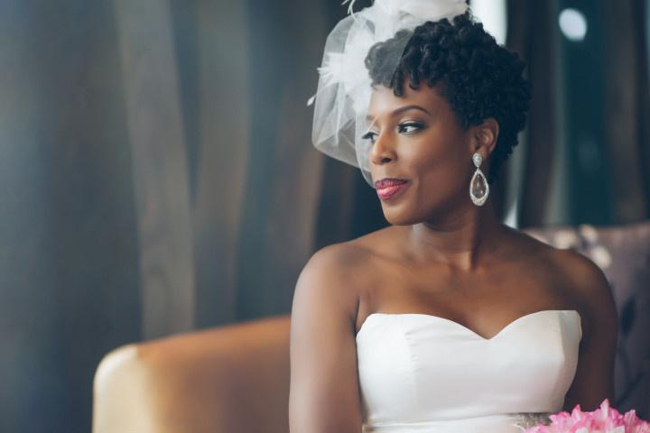 Short natural hair outlet wedding styles