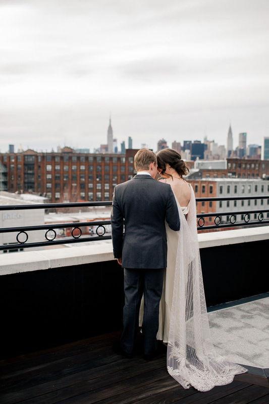 Bride and groom in Brooklyn