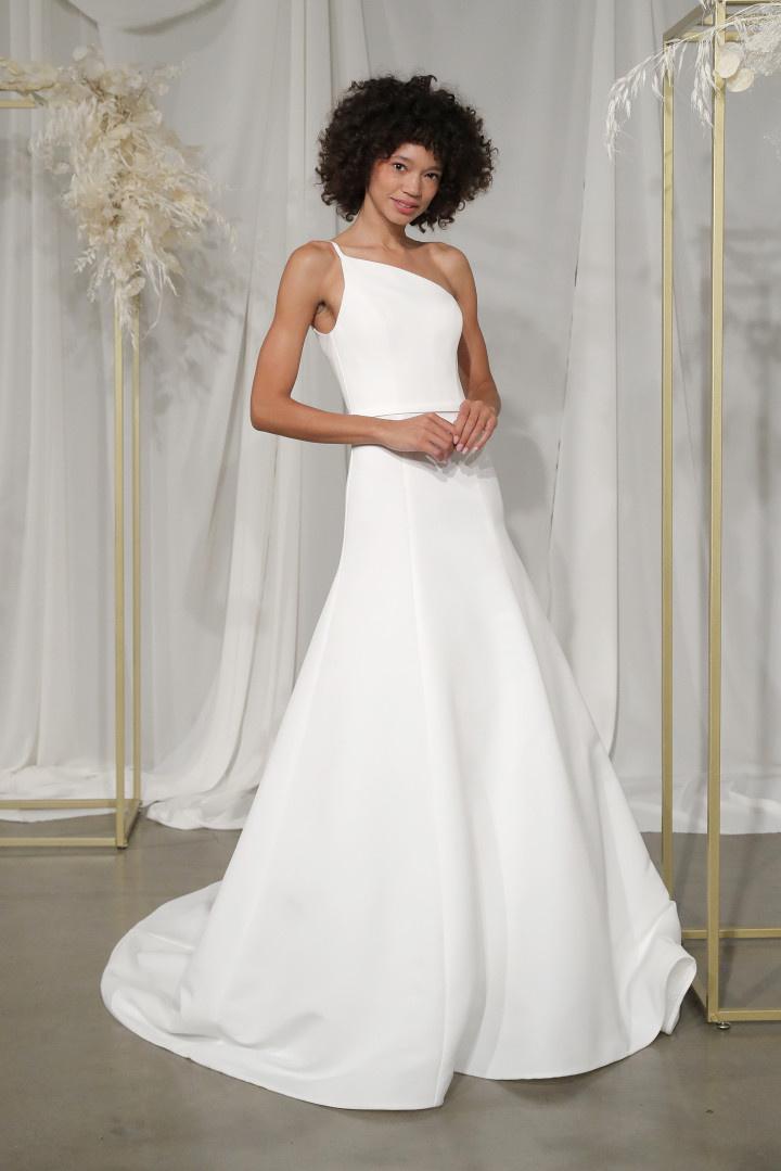 One shoulder bridal dresses best sale