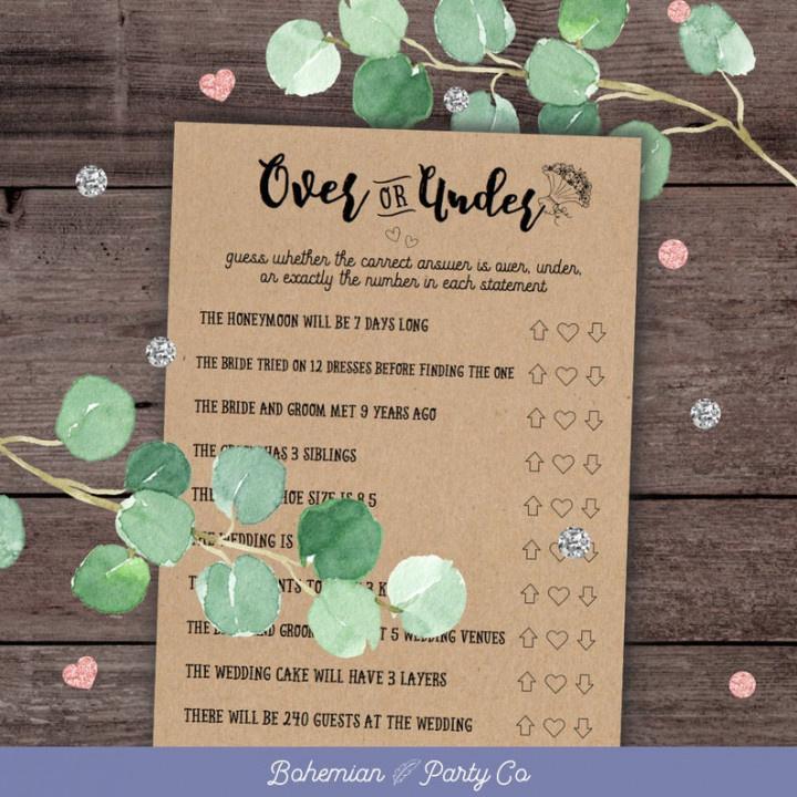 Coed Bridal Shower Newlywed Game