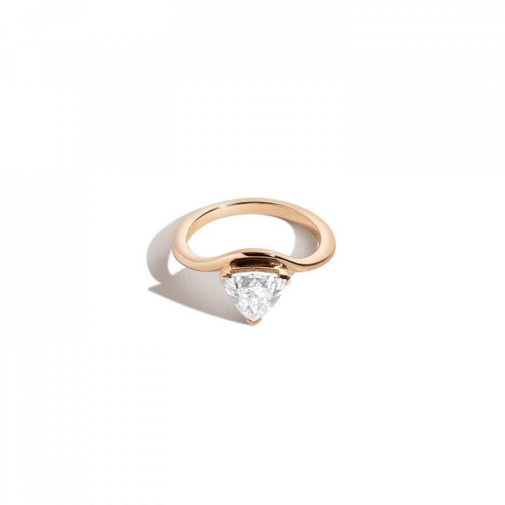 trillion cut engagement ring