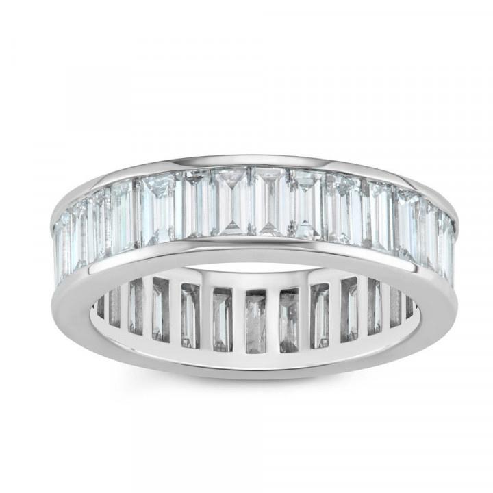 baguette cut channel set ring